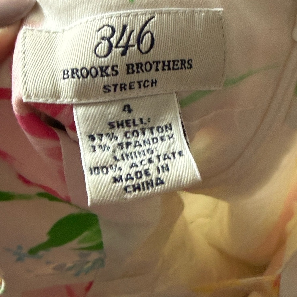 346 Brooks Brothers Floral Dress - Size 4 - Picture 3 of 3